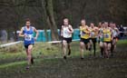 Jonathan Taylor (Morpeth) starts to move away from the rest of the field on his way to winning